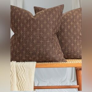 MIULEE Pack of 2 Decorative Burlap Linen Throw Pillow Covers Modern Farmhouse